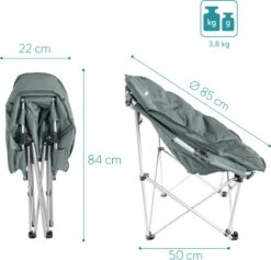 Navaris Klapstoel XXL - Campingstoel Met Opbergtas - Draagbare Stoel Voor Kamperen, Festivals En Vissen -Strandstoel - Inklapbaar - Grijs 11 Navaris Klapstoel XXL - Campingstoel Met Opbergtas - Draagbare Stoel Voor Kamperen, Festivals En Vissen -Strandstoel - Inklapbaar - Grijs -Buitenkampeeruitrusting 1200x1150 3