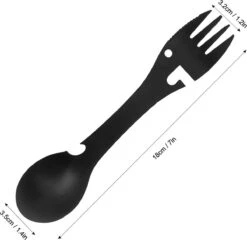 Luverno® - Spork - Incl. Bescherm Hoes - RVS - Bestek To Go - Reisbestek - Keukengadget - 5 In 1 Camping Bestek - Zwart 8 Luverno® - Spork - Incl. Bescherm Hoes - RVS - Bestek To Go - Reisbestek - Keukengadget - 5 In 1 Camping Bestek - Zwart -Buitenkampeeruitrusting 1200x1164 4