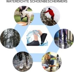 Siliconen Unisex Waterdichte Overschoenen Zwart Maat L 39-44 - Herbruikbaar – Anti Slip Regen Overschoen - Schoenhoesjes - Waterdichte Schoenbeschermers - Regenhoes – Schoenovertrek - Regenlaarzen -Buitenkampeeruitrusting 1200x1165 6