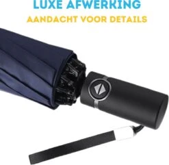 Stormparaplu - Paraplu - Opvouwbaar - Reflecterend - Automatisch Omgekeerd Uitklapsysteem - Windbestendig Tot 140 Km/h - Incl. Luxe Beschermhoes -Buitenkampeeruitrusting 1200x1169 4