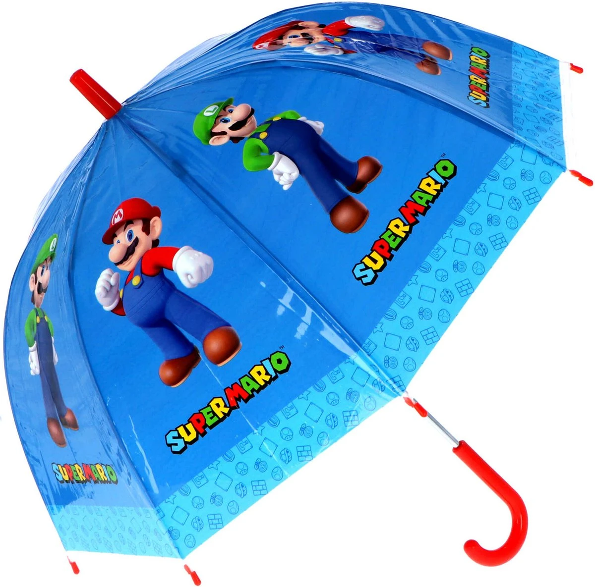 Super Mario Kinderparaplu - Blauw - 66 Cm - Paraplu 3 Super Mario Kinderparaplu - Blauw - 66 Cm - Paraplu
