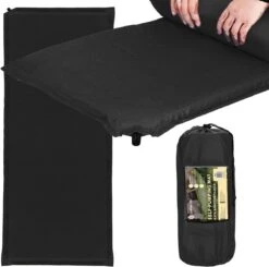 Springos Slaapmat | Zelfopblazend | 180 Cm | Inclusief Hoes | Zwart -Buitenkampeeruitrusting 1200x1190 12