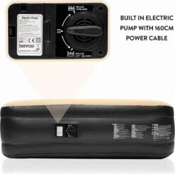 Merkloos Avenli 88030 Hoog Verhoogd Gevlokt Luchtbed | Queensize | Ingebouwde Pompen | Snelle En Gemakkelijke Inflatie -Buitenkampeeruitrusting 1200x1196 11