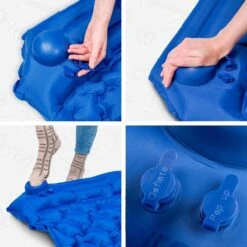 TRVLMORE Slaapmat - Zelfopblazend - 1 Persoons - Ingebouwde Pomp En Kussen - Blauw -Buitenkampeeruitrusting 1200x1200 1085