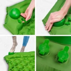 TRVLMORE Slaapmat - Zelfopblazend - 1 Persoons - Ingebouwde Pomp En Kussen - Groen -Buitenkampeeruitrusting 1200x1200 1098