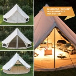Skandika Tipii 400 Canvas Tent – Tipi-tenten – 8 Persoons Familietent - Campingtent – Muggengaas – 250 Cm Stahoogte – 400 Cm Diameter – 4000 Mm Waterkolom – Indische Tent, Partytent, Festivaltent – Outdoor, Camping, Tuin – Kamperen – Wit -Buitenkampeeruitrusting 1200x1200 131