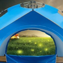 Fish Life Waterdichte Tent - Lichtgewicht Tent - Tent Voor 2-4 Personen - 200*200*140 Cm - Outdoor Camping Tent - Licht Blauw -Buitenkampeeruitrusting 1200x1200 137