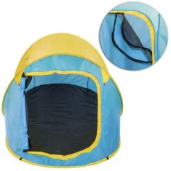 Pop Up Tent Waterkolom 1500 Mm/Cm² - Blauw - 2 Persoons -Buitenkampeeruitrusting 1200x1200 14