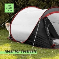 JEMIDI Tweepersoons Pop-up Tent - Opgooitent, Werptent Voor 2 Personen - Ideaal Als Festivaltent Of Kampeertent - Verschillende Kleuren -Buitenkampeeruitrusting 1200x1200 177