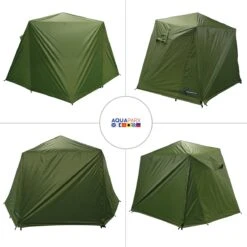 FisherPro Karpertent Met Stormcover – Vistent – Tent - Bescherming Tegen Zon En Wind – 100% Waterdichte Stormhoes – Met Handige Meeneemtas – Ook Geschikt Als Strandtent Of Festivaltent – Extra Veiligheid En Warmte Door Stormcover -Buitenkampeeruitrusting 1200x1200 182