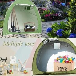 Merkloos Fietstent, Beschermhoes Fietsenschuur, Tent Voor Camping In De Open Lucht-groen 200*80*165CM -Buitenkampeeruitrusting 1200x1200 19