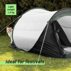 JEMIDI Tweepersoons Pop-up Tent - Opgooitent, Werptent Voor 2 Personen - Ideaal Als Festivaltent Of Kampeertent - Verschillende Kleuren -Buitenkampeeruitrusting 1200x1200 199