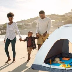 Relaxdays Strandtent Pop-up - Omkleedtent - 145x180 Cm - 2-3 Personen - Beachtent -compact - Oranje -Buitenkampeeruitrusting 1200x1200 211