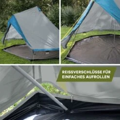 Skandika Tipii II Tent – Tipi-tenten – Teepee – 8 Persoons Campingtent – Muggengaas – 250 Cm Stahoogte – Uitneembare Tentvloer – 3000 Mm Waterkolom – Indische Tent, Partytent, Festivaltent – Outdoor, Camping, Tuin – Kamperen – Grijs/turquoise -Buitenkampeeruitrusting 1200x1200 34