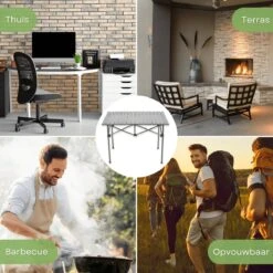 Campingtafel Inklapbaar En Opvouwbaar - Kampeertafel - Lichtgewicht Hittebestendig -Buitenkampeeruitrusting 1200x1200 374