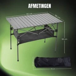 Campingtafel Inklapbaar En Opvouwbaar - Kampeertafel - Lichtgewicht Hittebestendig -Buitenkampeeruitrusting 1200x1200 375