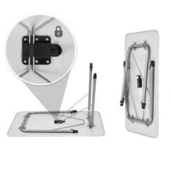 TecTake - Campingtafel - Inklapbaar, Afmetingen 80 X 60 X 68 Cm - 402173 -Buitenkampeeruitrusting 1200x1200 377