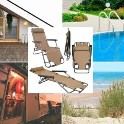 Ligstoel Opvouwbaar 155x60cm - Lichte Ligbed Relaxstoel Tuinstoel Campingstoel Strandstoel -Buitenkampeeruitrusting 1200x1200 422