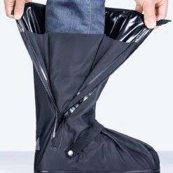 Somstyle Overschoenen - Maat 43-45 - Schoenovertrekken - Waterdicht & Reflecterend - Unisex - Hoog - Donkerblauw -Buitenkampeeruitrusting 1200x1200 674