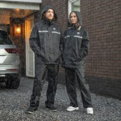 Infinity Goods Regenpak - Dames & Heren - Maat XL - Waterdicht & Ademend - Reflecterend - Zwart -Buitenkampeeruitrusting 1200x1200 676