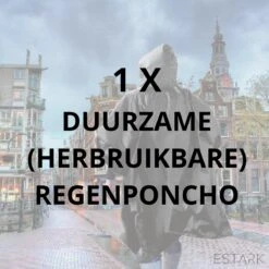 ESTARK Regenponcho - Herbruikbare Poncho Zwart - Fietsponcho Voor Dames En Heren - Regenjas - Hoge Kwaliteit - Poncho Herbruikbaar - Duurzaam - Poncho Zwart -Buitenkampeeruitrusting 1200x1200 680