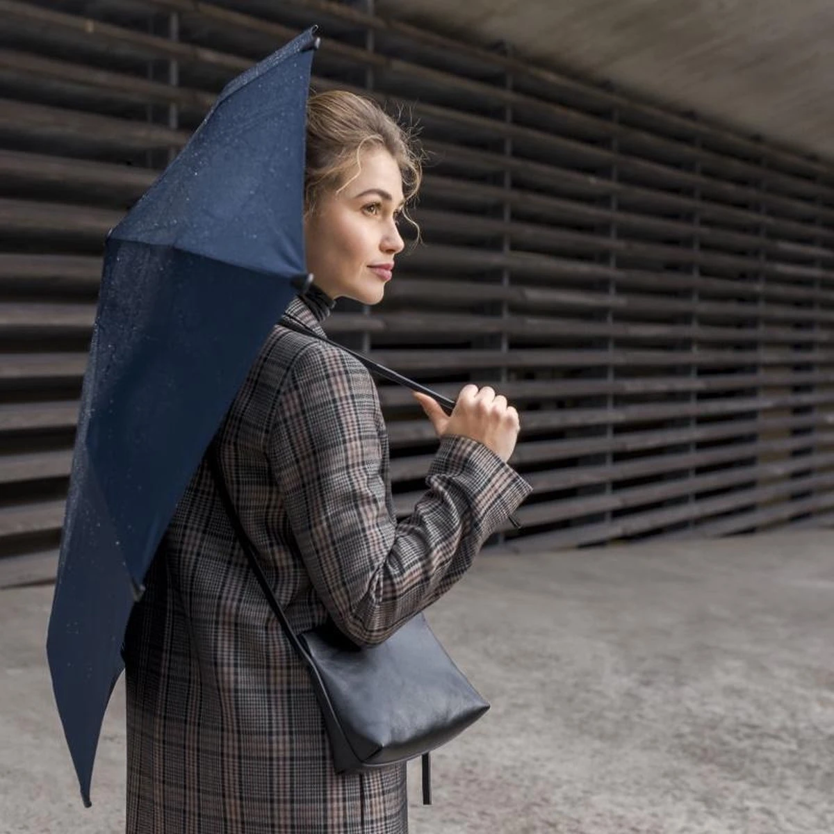 Senz Mini Automatic Foldable Paraplu Black Reflective 11 Senz Mini Automatic Foldable Paraplu Black Reflective - Afbeelding 9