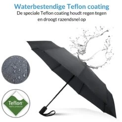 Volcan Stormparaplu Opvouwbaar - Stormparaplu's - Inklapbaar - Ø 105 Cm - Windproof Tot 100km P/u - Grote Paraplu - Automatisch - Zwart 13 Volcan Stormparaplu Opvouwbaar - Stormparaplu's - Inklapbaar - Ø 105 Cm - Windproof Tot 100km P/u - Grote Paraplu - Automatisch - Zwart -Buitenkampeeruitrusting 1200x1200 743