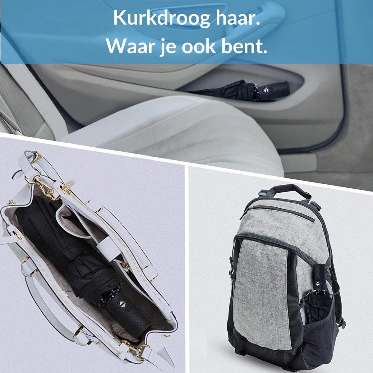 Volcan Stormparaplu Opvouwbaar - Stormparaplu's - Inklapbaar - Ø 105 Cm - Windproof Tot 100km P/u - Grote Paraplu - Automatisch - Zwart 8 Volcan Stormparaplu Opvouwbaar - Stormparaplu's - Inklapbaar - Ø 105 Cm - Windproof Tot 100km P/u - Grote Paraplu - Automatisch - Zwart - Afbeelding 6