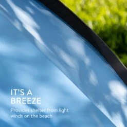 Navaris Windscherm Voor Het Strand - Zon- En Windbescherming Voor Drie Personen - Pop-up Speeltent Met UV- Bescherming - Beach Shelter Met Draagtas 12 Navaris Windscherm Voor Het Strand - Zon- En Windbescherming Voor Drie Personen - Pop-up Speeltent Met UV- Bescherming - Beach Shelter Met Draagtas -Buitenkampeeruitrusting 1200x1200 81