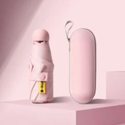 Merkloos TDR--Opvouwbare Paraplu -Windproof-Zonbescherming Anti-Uv UPF50 + Met Gratis Reisetui-roze