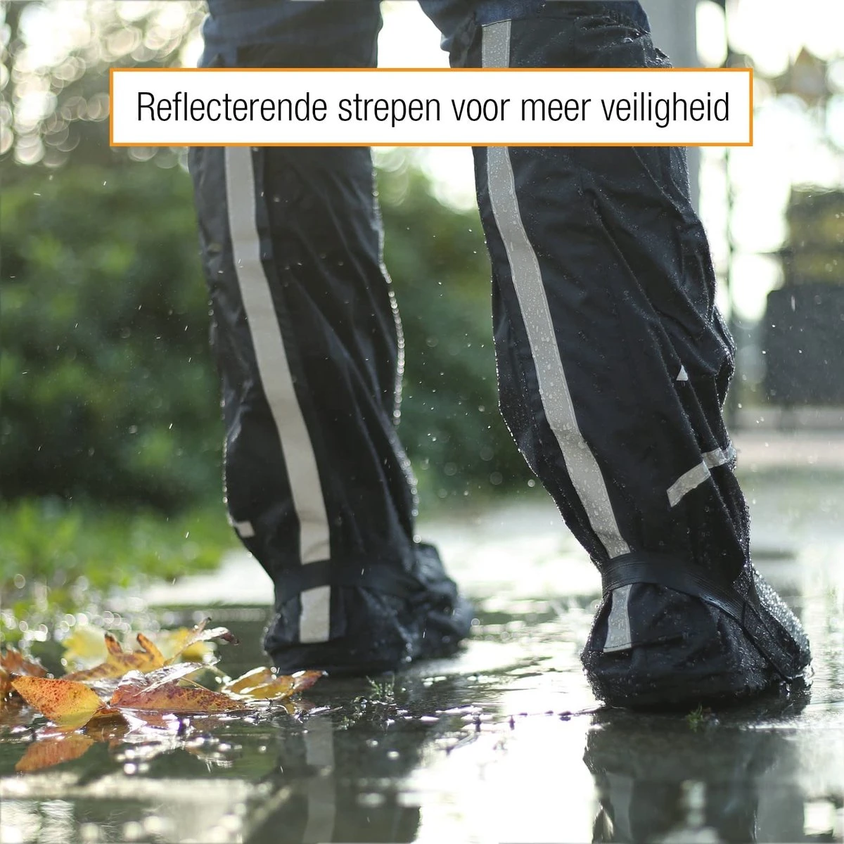 Amazy Regenoverschoenen + Gratis Opbergtas (maat 44/45 | Hoog) - Waterdichte En Antislip Schoenovertrekken Met Reflectoren Voor Droge, Schone Schoenen, Zelfs In De Regen, Sneeuw Of Stof. 6 Amazy Regenoverschoenen + Gratis Opbergtas (maat 44/45 | Hoog) - Waterdichte En Antislip Schoenovertrekken Met Reflectoren Voor Droge, Schone Schoenen, Zelfs In De Regen, Sneeuw Of Stof. - Afbeelding 4