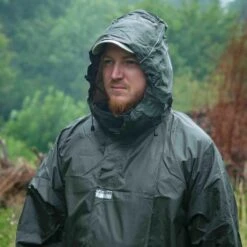 LOWLAND OUTDOOR® Wandelponcho - 100% Waterdicht (10.000mm) - Ademend (8.000g/M²) PFAS Vrij! Medium -Buitenkampeeruitrusting 1200x1200 947