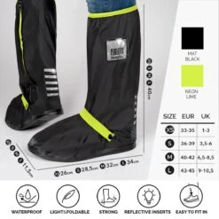 Perletti Overschoenen Reflecterend Pvc Zwart/zilver Maat 36-39 -Buitenkampeeruitrusting 1200x1200 996