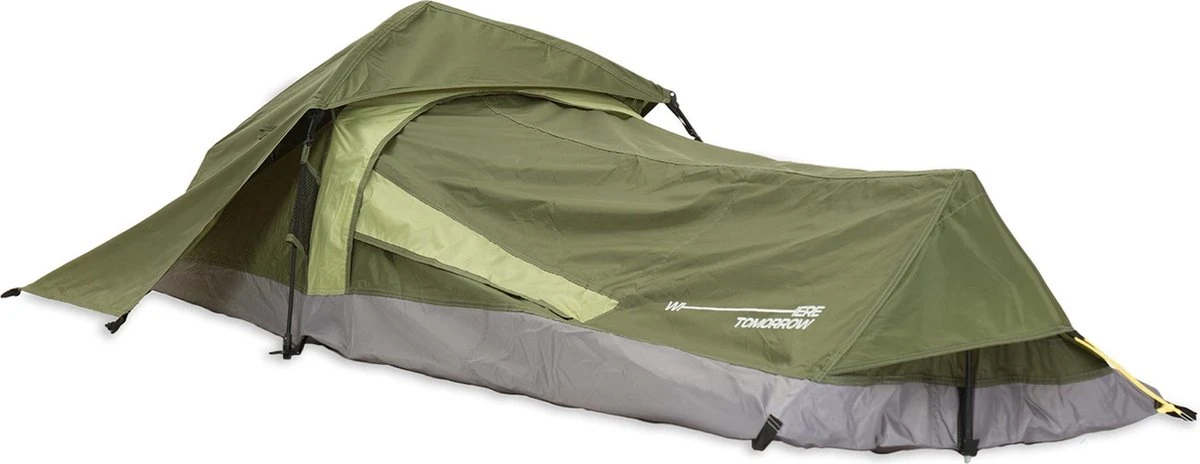 Where Tomorrow Solo Tent 220X80X50 Cm - Groen - 1 Persoons 3 Where Tomorrow Solo Tent 220X80X50 Cm - Groen - 1 Persoons