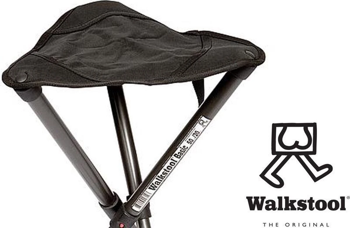 Walkstool 3-poots Krukje - Basic 50cm - Verstelbaar - Antraciet 4 Walkstool 3-poots Krukje - Basic 50cm - Verstelbaar - Antraciet - Afbeelding 2