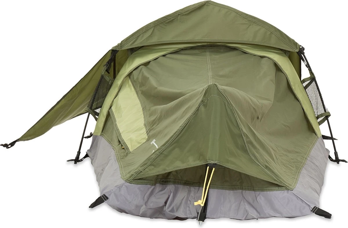 Where Tomorrow Solo Tent 220X80X50 Cm - Groen - 1 Persoons 4 Where Tomorrow Solo Tent 220X80X50 Cm - Groen - 1 Persoons - Afbeelding 2