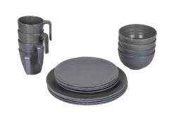Bo-Camp Campingservies - 100% Melamine - 16-delig - Stone - Grijs -Buitenkampeeruitrusting 1200x794 62