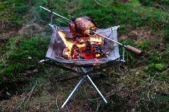 Firekorf + Grill + Spit : Opvouwbare Vuurkorf / Vuurschaal Met Rooster En Spit - Draagbare BBQ - Opbergtas - Kampeer Grill - Kookset -Buitenkampeeruitrusting 1200x799 23