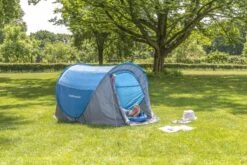 Dunlop Pop Up Tent 220 X 120 X 90 Cm - Grijs/ Blauw - 1 Persoons -Buitenkampeeruitrusting 1200x800 17