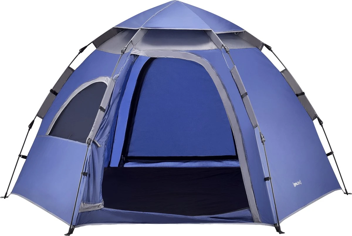 Pro-Tec Tent Nybro Automatisch 240x205x140 Cm Blauw 3 Pro-Tec Tent Nybro Automatisch 240x205x140 Cm Blauw