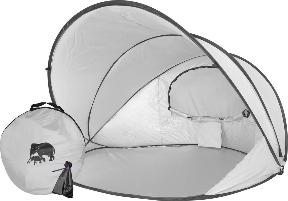 Deryan Luxe Pop Up Strandtent XXL - Anti-UV 50+ - Zilver 16 Deryan Luxe Pop Up Strandtent XXL - Anti-UV 50+ - Zilver - Afbeelding 14