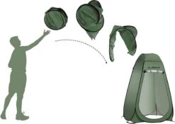 NordFalk Douchetent Pop-up 190 Cm - Camping Douche - Omkleedtent - Incl. Tentharingen En Draagtas - Groen 14 NordFalk Douchetent Pop-up 190 Cm - Camping Douche - Omkleedtent - Incl. Tentharingen En Draagtas - Groen -Buitenkampeeruitrusting 1200x848