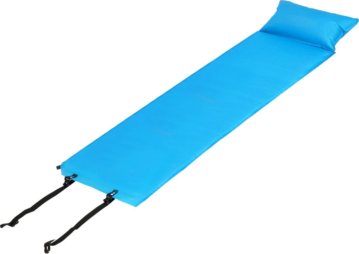 Springos Slaapmat | Zelfopblazend | 186 Cm | Inclusief Hoes & Hoofdkussen | Lichtblauw 13 Springos Slaapmat | Zelfopblazend | 186 Cm | Inclusief Hoes & Hoofdkussen | Lichtblauw - Afbeelding 11
