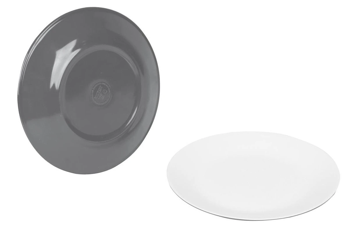 Bo-Camp Servies - Campingbord - 100% Melamine - 16-delig - Grijs 4 Bo-Camp Servies - Campingbord - 100% Melamine - 16-delig - Grijs - Afbeelding 2