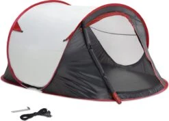 JEMIDI Tweepersoons Pop-up Tent - Opgooitent, Werptent Voor 2 Personen - Ideaal Als Festivaltent Of Kampeertent - Verschillende Kleuren -Buitenkampeeruitrusting 1200x858 2