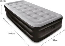 BluMill Eenpersoons Luchtbed - Met Ingebouwde Pomp - Luchtbed Zelfopblazend - Incl. Draagtas - 191x99x36 Cm -Buitenkampeeruitrusting 1200x859 3