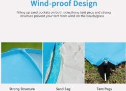 IGOODS Pop-up Tent - 2/3-Persoons - Blauw -Buitenkampeeruitrusting 1200x866 1