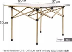 Buxibo - Lichtgewicht Vouwbare Campingtafel - Inklapbaar - Vis/Tuin/Picknick Tafel - Kamperen - Met Opberghoes - Aluminium - Grijs -Buitenkampeeruitrusting 1200x869 1