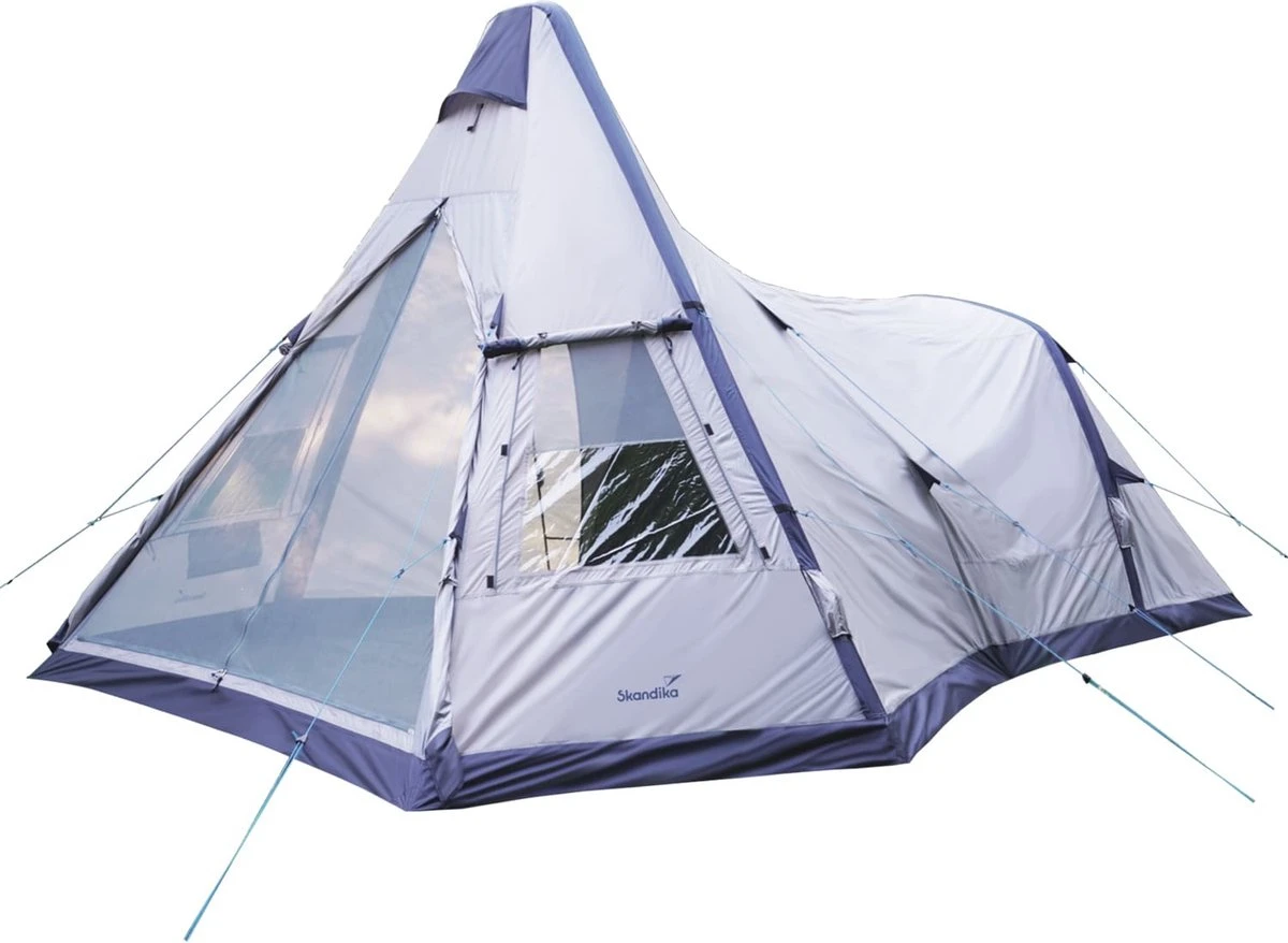 Skandika Tipi Kotona Air Opblaasbare Tent – Opblaasbare Tenten - 4 Persoons Tipi Tent – Tenten - Campingtent – Ingenaaide Tentvloer – Muggengaas – 260 Cm Stahoogte – 490 X 370 X 260 (L X B X H) – Outdoor, Camping, Tuin – Luchttent - Kamperen - Beige 3 Skandika Tipi Kotona Air Opblaasbare Tent – Opblaasbare Tenten - 4 Persoons Tipi Tent – Tenten - Campingtent – Ingenaaide Tentvloer – Muggengaas – 260 Cm Stahoogte – 490 X 370 X 260 (L X B X H) – Outdoor, Camping, Tuin – Luchttent - Kamperen - Beige