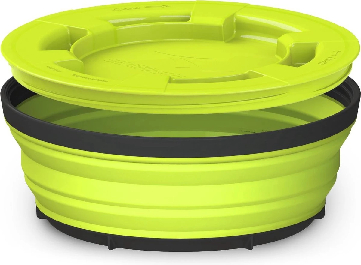 Sea To Summit X-Seal & Go Campingservies Inklapbaar - Schaal - Large - Lime 3 Sea To Summit X-Seal & Go Campingservies Inklapbaar - Schaal - Large - Lime